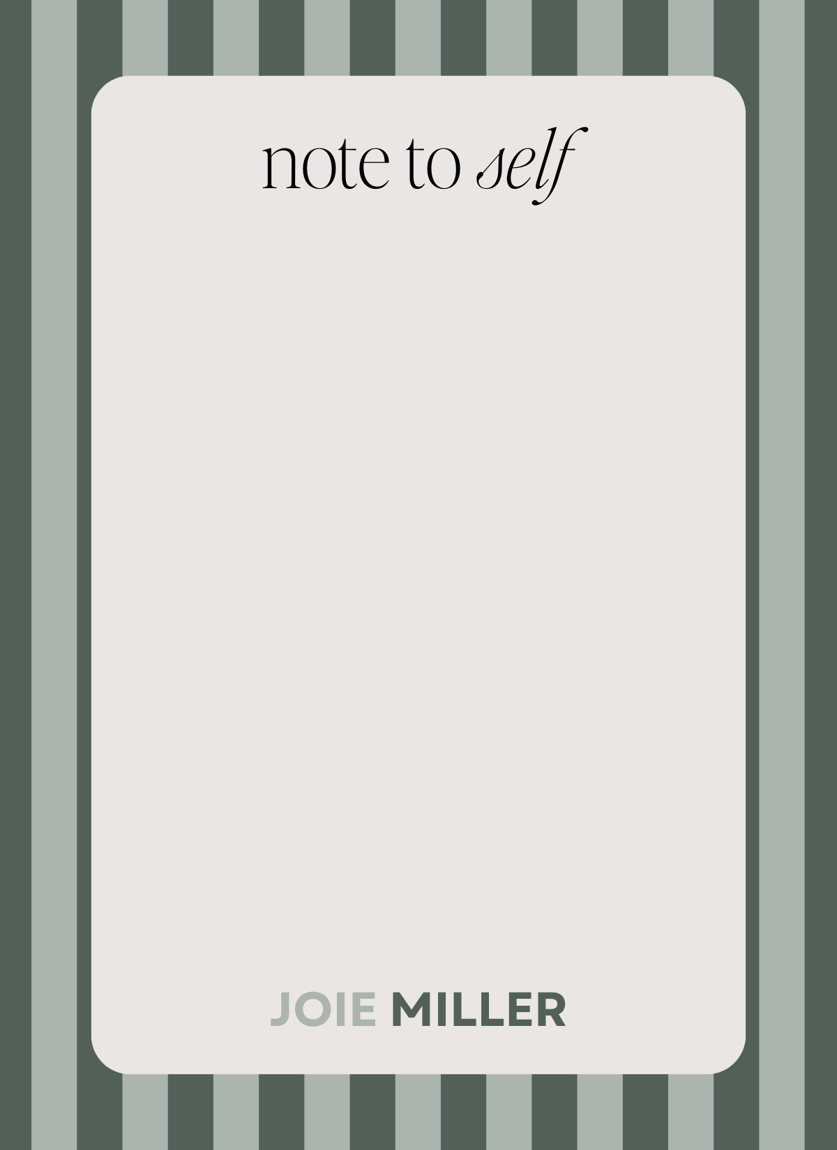 Note To Self Notepad